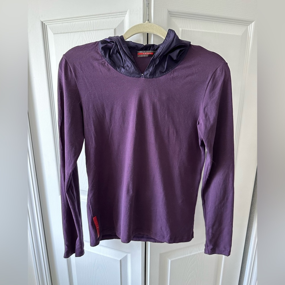 Vintage Prada Sport Purple Top Hoodie size Large